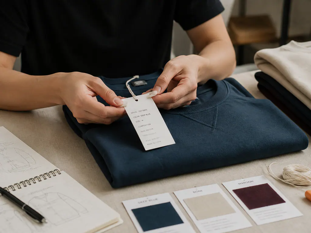 How are real work, products and evidence labelled?