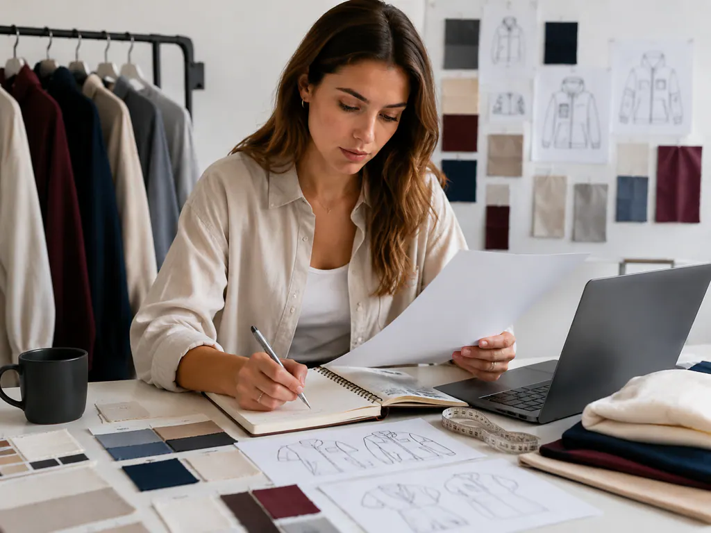Apparel buyer preparing a manufacturing enquiry