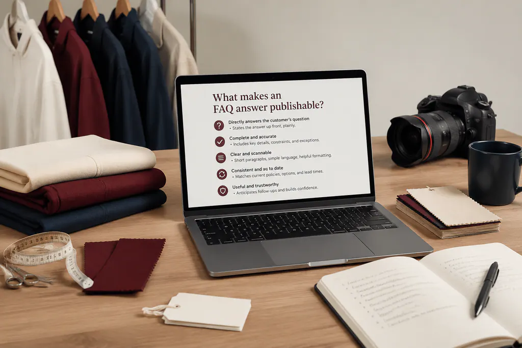 What makes an FAQ answer publishable?