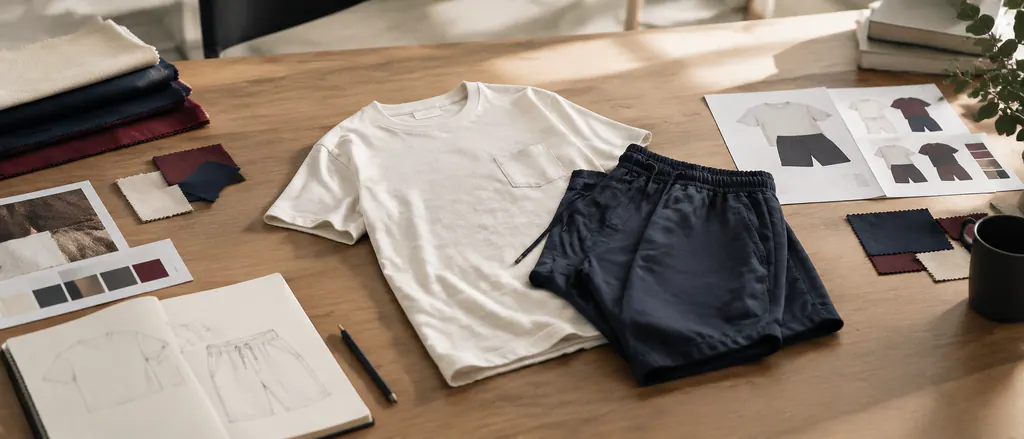 Completed custom-apparel brief materials prepared for submission