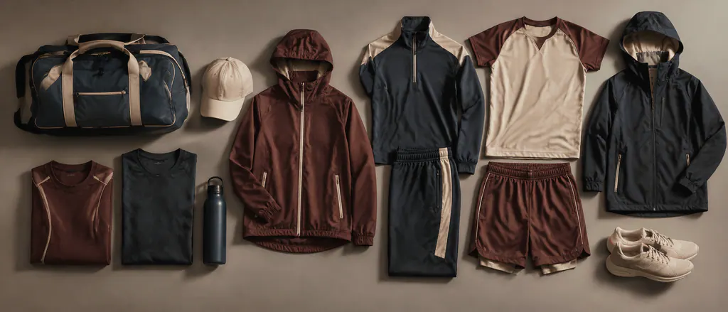 Coordinated training, travel and outerwear range prepared for a development brief