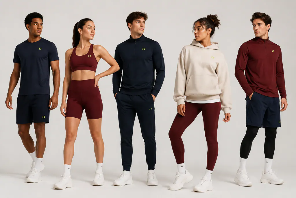Sportswear silhouettes showing different ease and layering