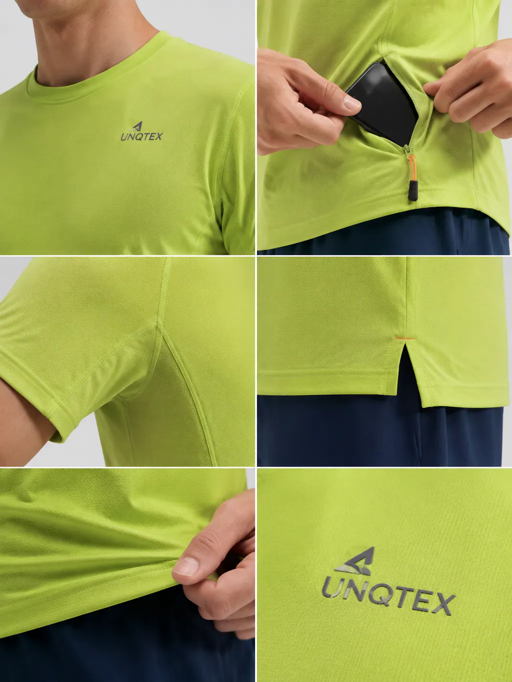Product-specific pocket, seam and hem details