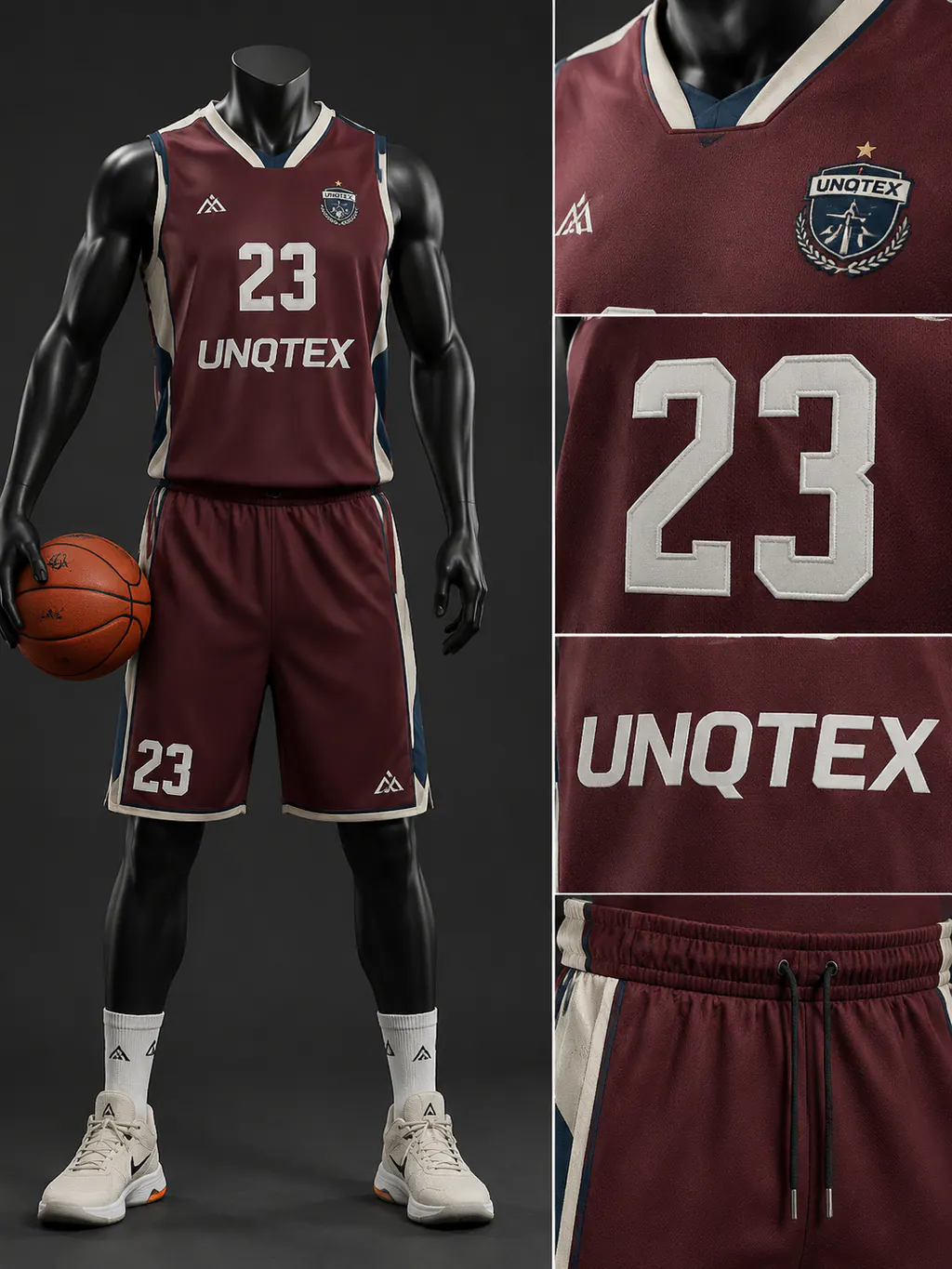 Artwork zones for Custom Basketball Teamwear