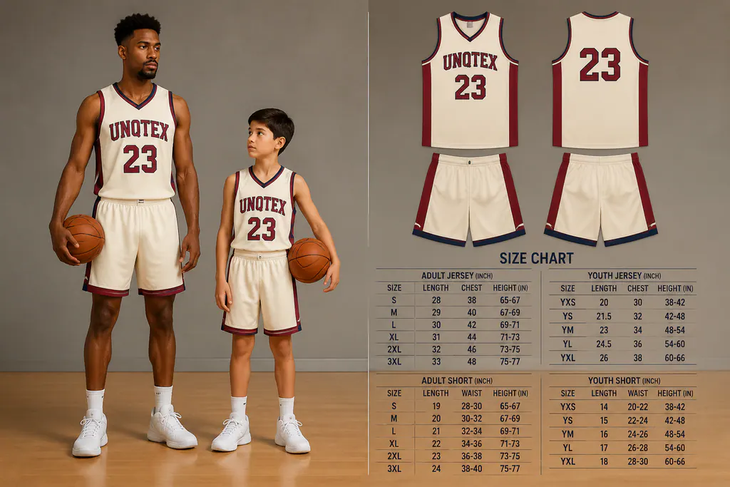 Squad sizing for Custom Basketball Teamwear