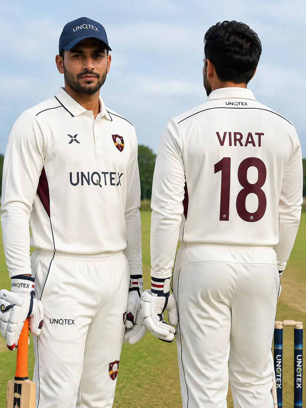 Decoration zones for Custom Cricket Teamwear