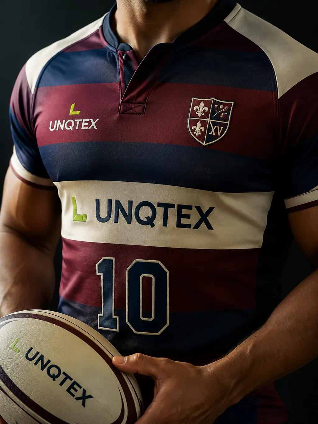 Decoration zones for Custom Rugby Teamwear