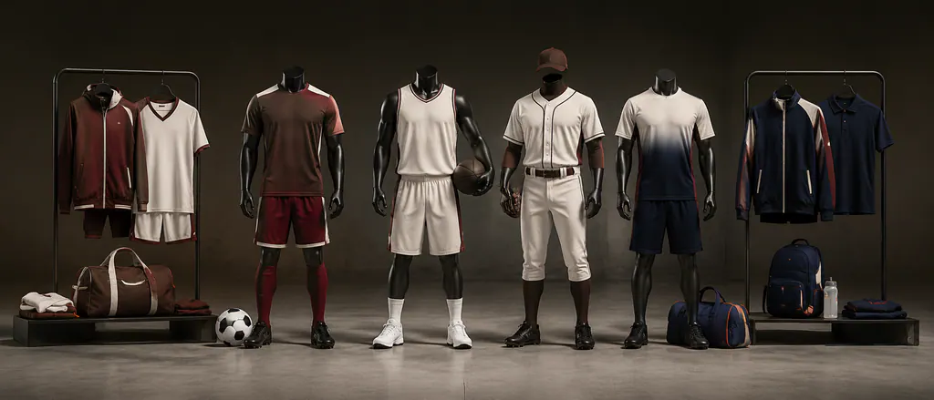 Distinct multi-sport uniform pieces organised into one complete programme